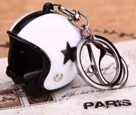 Motorcycle Helmet Keychain, Custom Design, Decorative Accessory