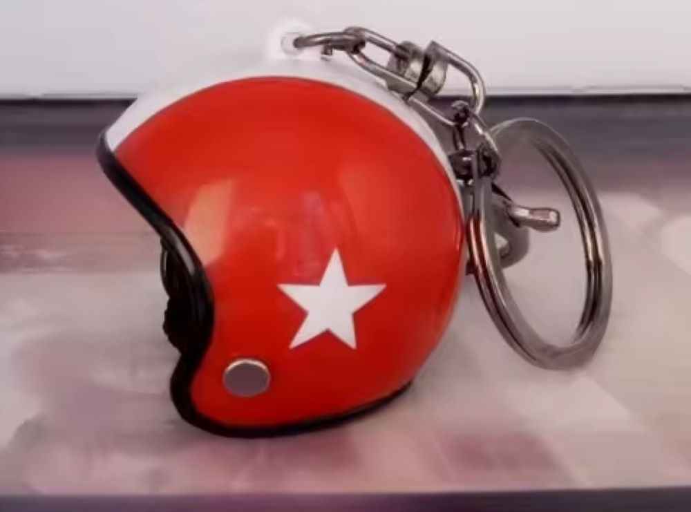 Motorcycle Helmet Keychain, Custom Design, Decorative Accessory