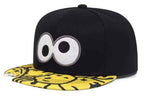 Big Eyes - Cartoon Hat - Funny Snapback Hat - Embroidered Baseball Cap, Black