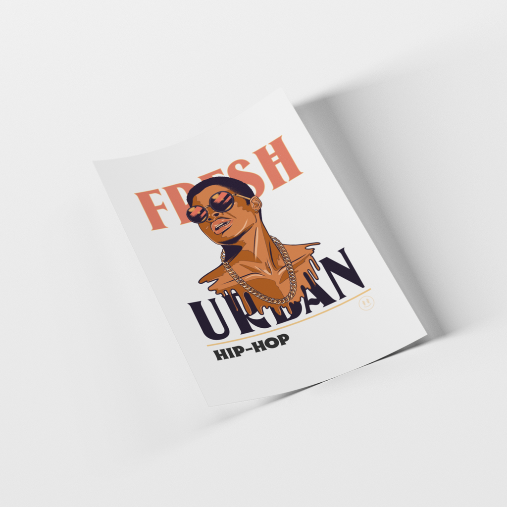 Fresh Urban Hip-Hop DTF Transfer, 9 inches, Custom Design