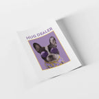 Hug Dealer Funny DTF Transfer, Purple French Bulldog Design, Iron-On Vinyl Heat Transfer