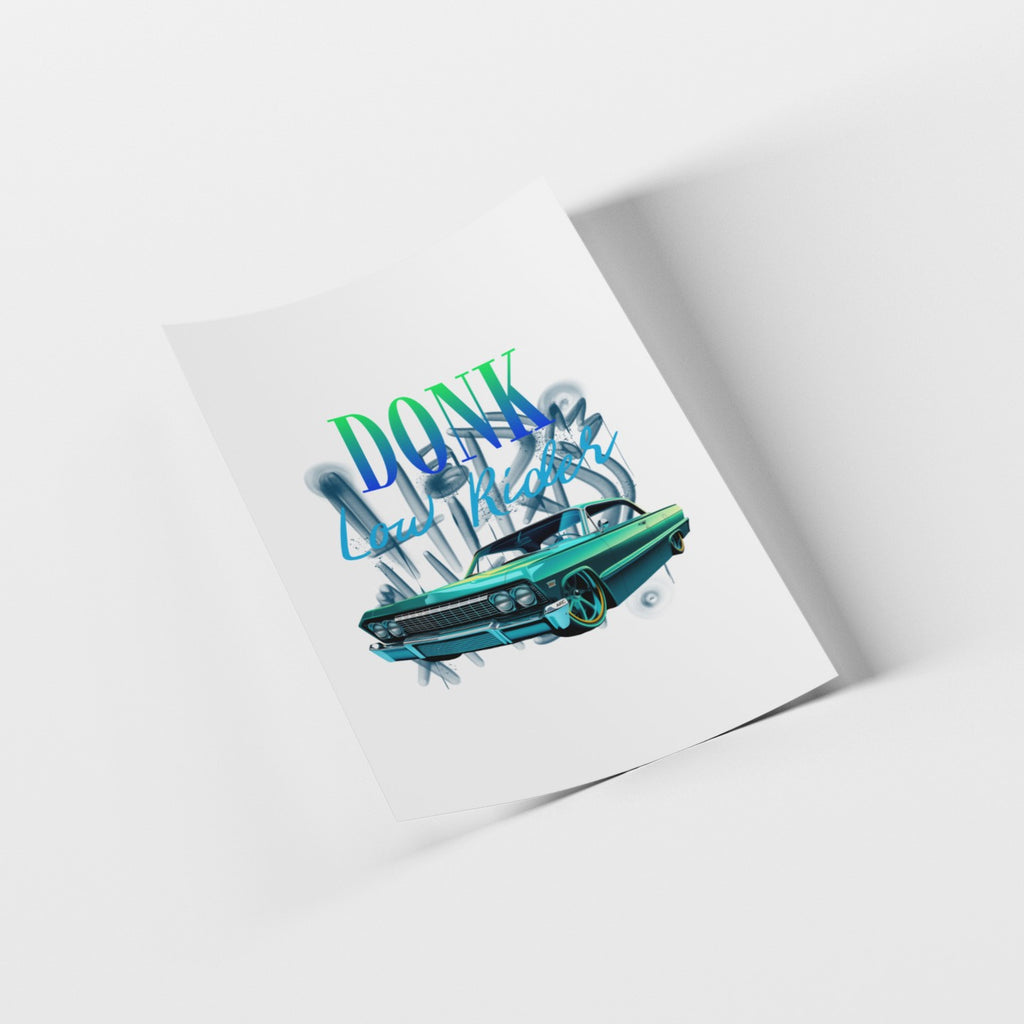Greeting card with a graphic of a car and 'Don't Mess with Texas' text on a white background