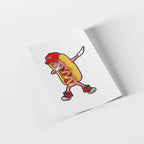 Hot Dog Dab Dancing DTF Transfer Design, Funny T-Shirt Print