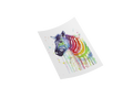 Color Splash Colorful Animals Iron-On Decal, Unique Design, Decorative Heat Transfer Art for Totes and Fabric