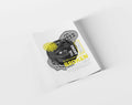 Broken Heart Graphic Iron-on Decal, The Bronx World Design, Black and Yellow