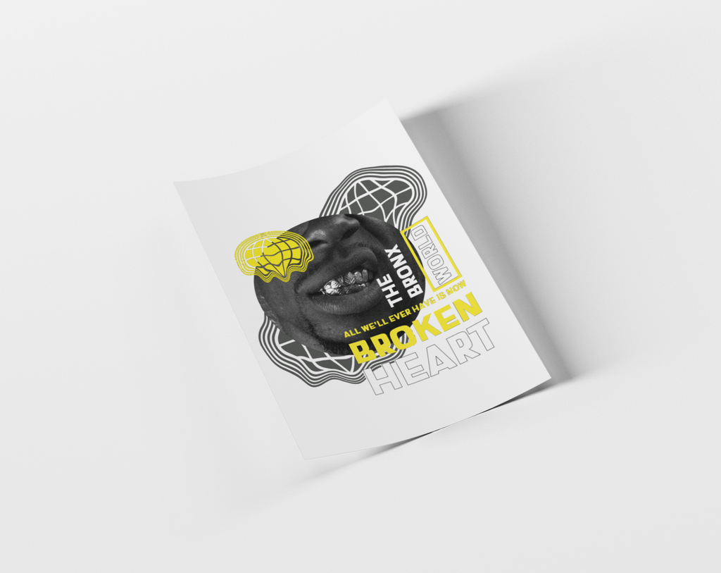 Product packaging with graphic design on a white background