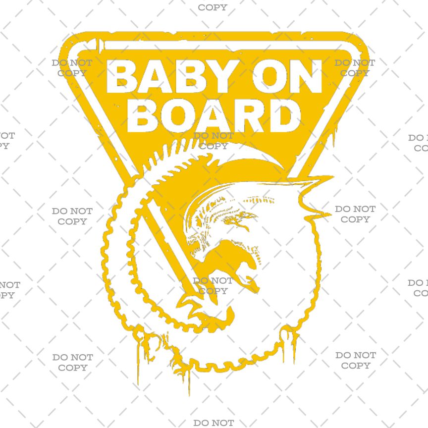 Baby on board Playful Themed DTF Transfer Iron on Decal