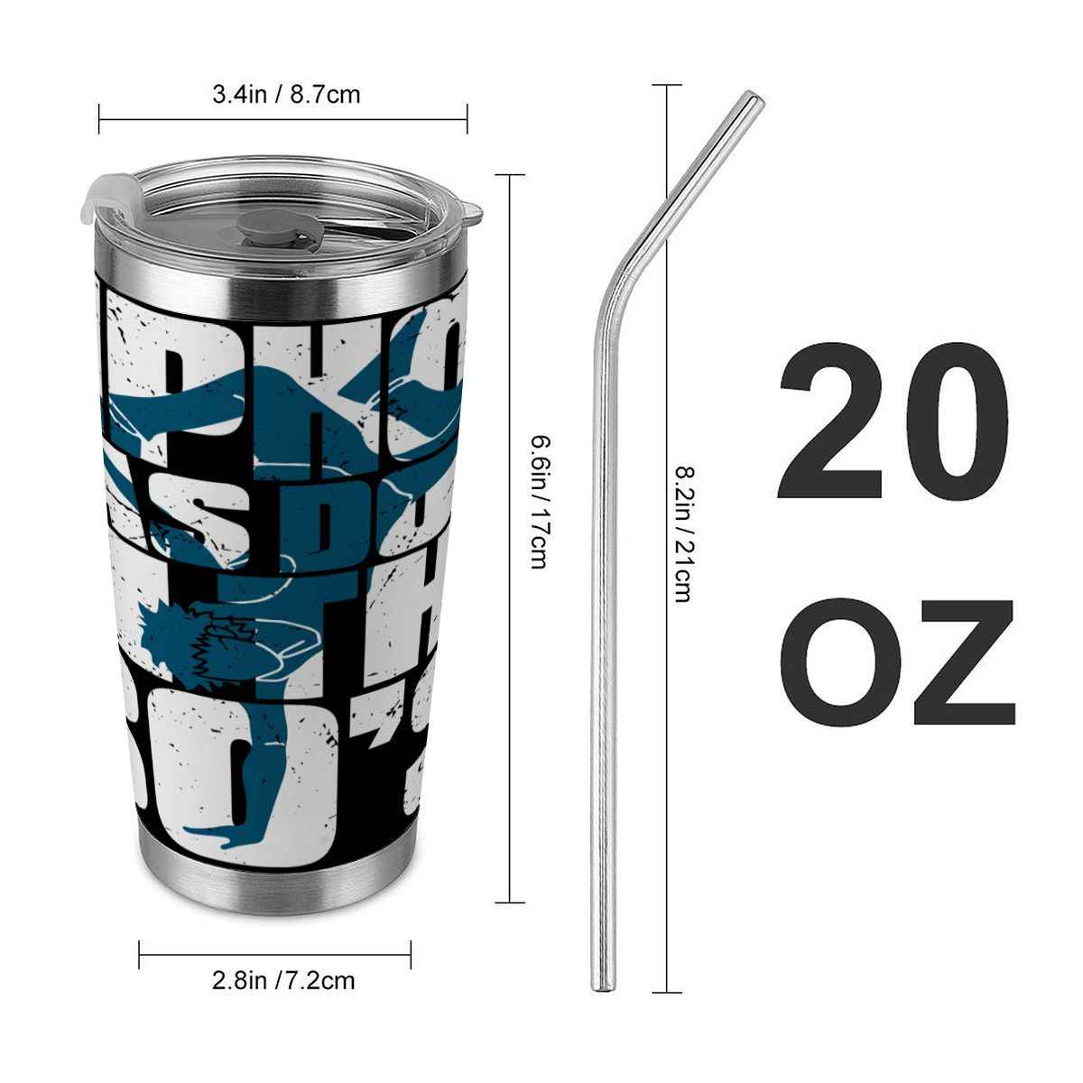 20oz Tumbler with Lid and Straw (Made in USA) HiphopWasDopeInThe80'S