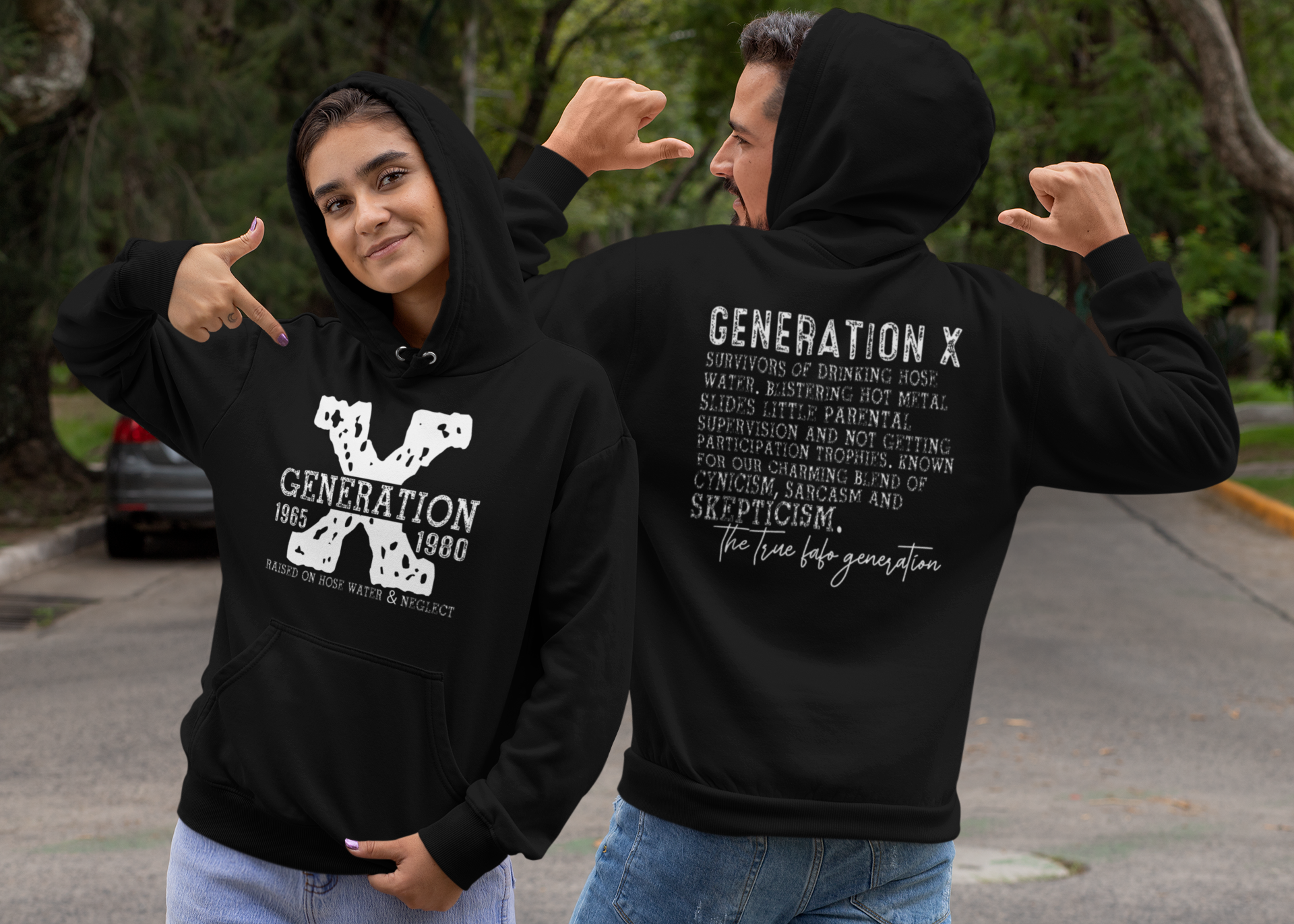 Generation X Retro Typography 11" DTF Transfer Design, 1965-1980, T-Shirt Print