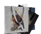Eagle Art Canvas Tote Bag, Reusable Shopping Bag with Bird Design - AKC UNITED