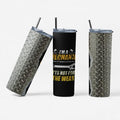 20 oz Stainless-Steel Skinny Tumbler, I'm a Mechanic, Black