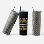 20 oz Stainless-Steel Skinny Tumbler, I'm a Mechanic, Black