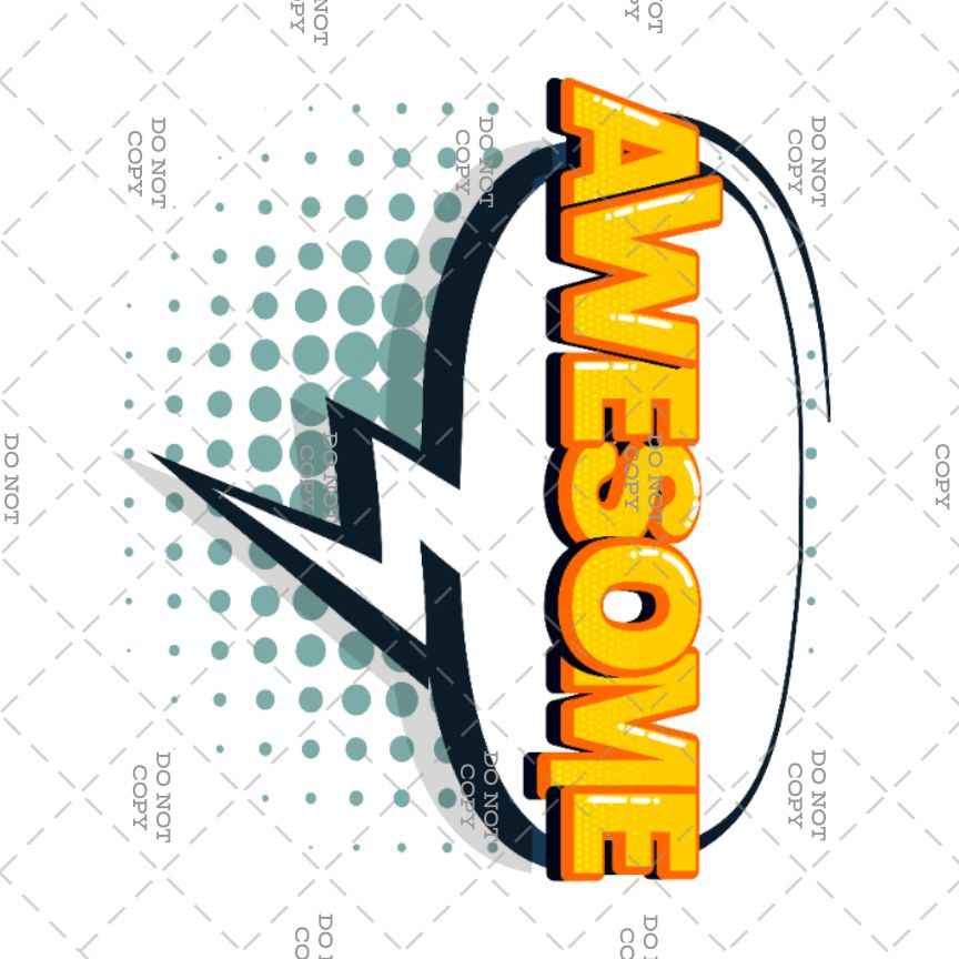Comic Speech Bubble Classic Design DTF Transfers