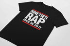 Nineties Rap T-Shirt, Made Me Do It Graphic Design, Black Cotton, Hip-Hop Music Fan Apparel