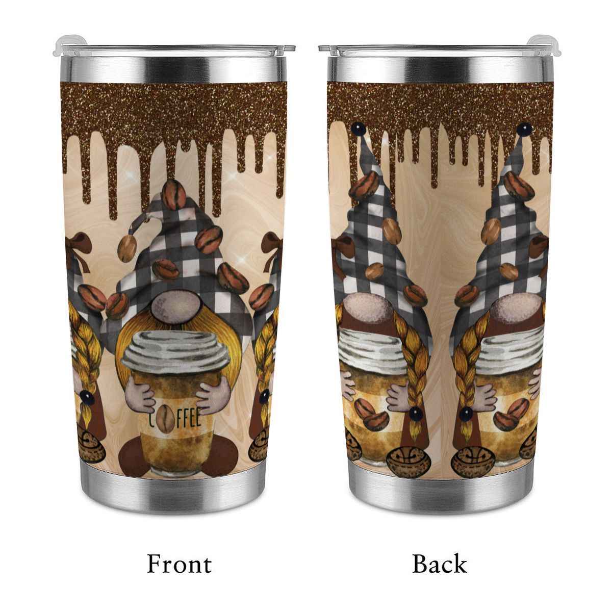 20oz Tumbler with Lid and Straw (Made in USA) stcoffeegnometumbler