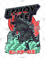 Japanese Monster Movie DTF Iron-On Transfer, Kaiju Design Graphic, T-Shirt Transfer