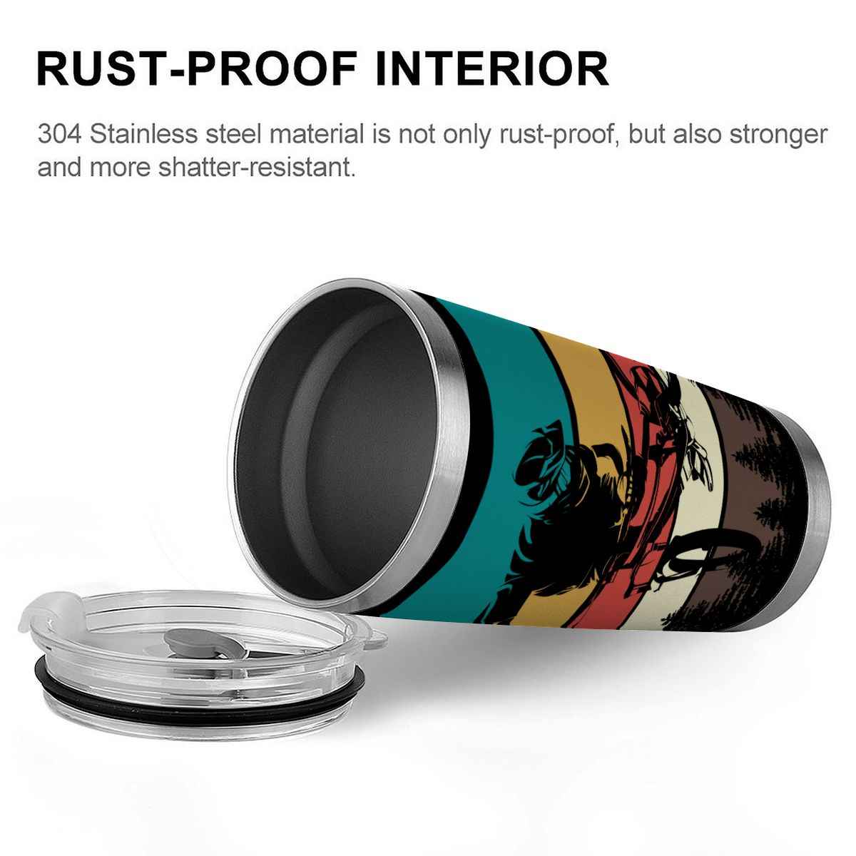 20oz Tumbler with Lid and Straw (Made in USA) Retro Bike Project