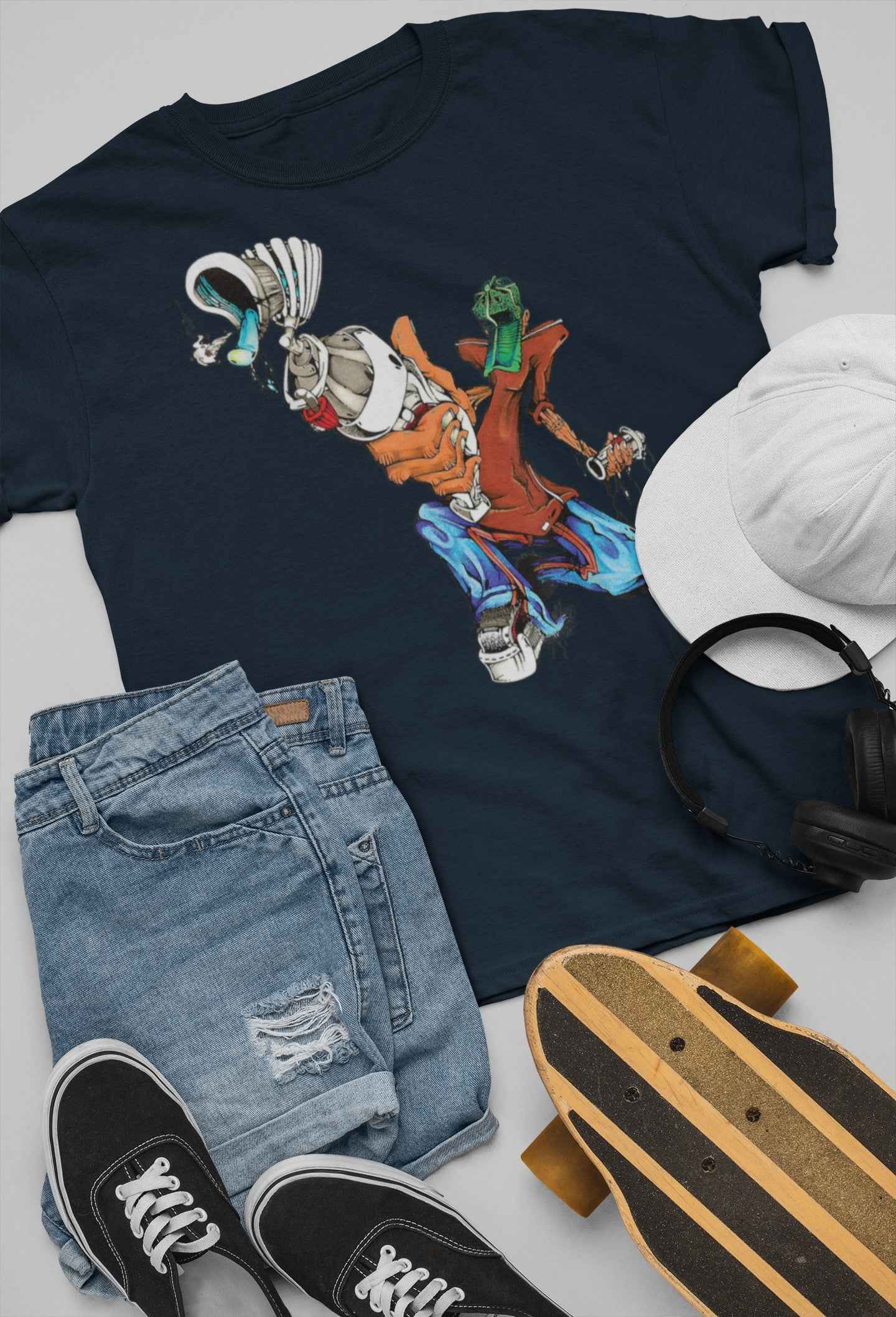 Graffiti Style DTF Heat Transfer Design, 11 inch Custom Transfer, Retro Skater Art