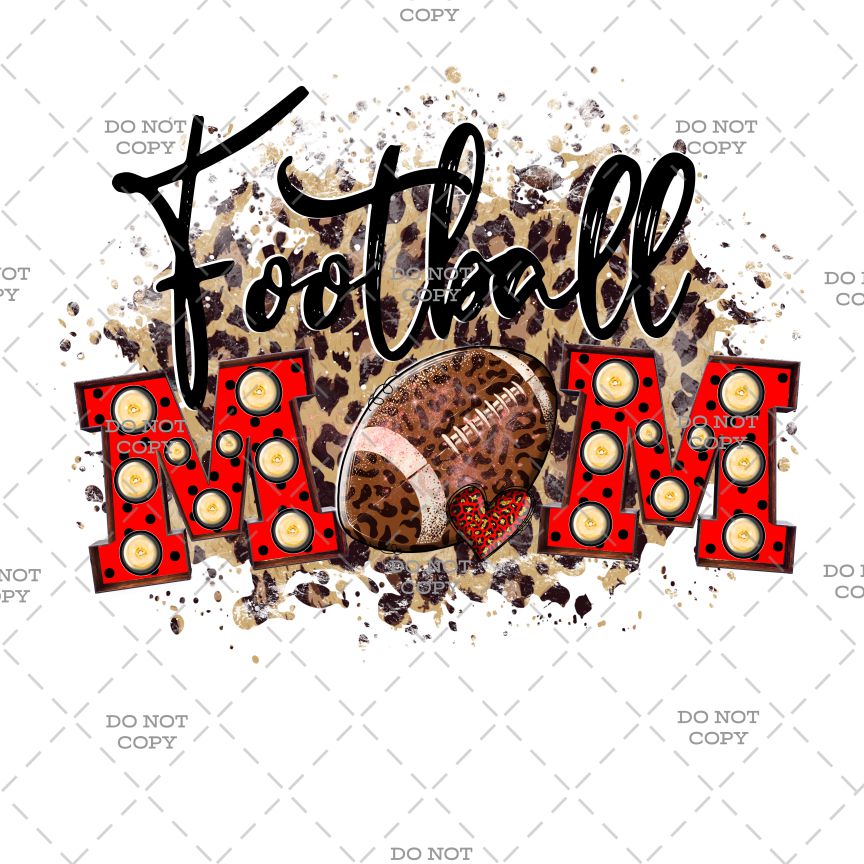 Football Mom DTF Transfer Iron on Decal