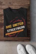 Orange Blast Streetwear Logo Tee — Graphic T-Shirt
