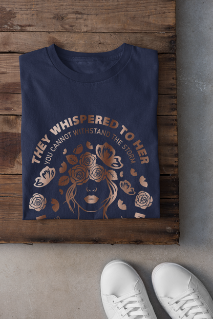 I am the Storm Stylish Rose Gold Design Vinyl Transfer