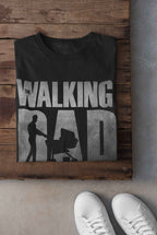 The Walking Daddy T-Shirt, Funny Stroller Design, Black or White Cotton Casual Tee