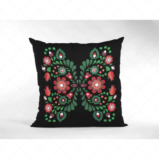 Folklore Design Decorative Pillow - Soft and Stylish