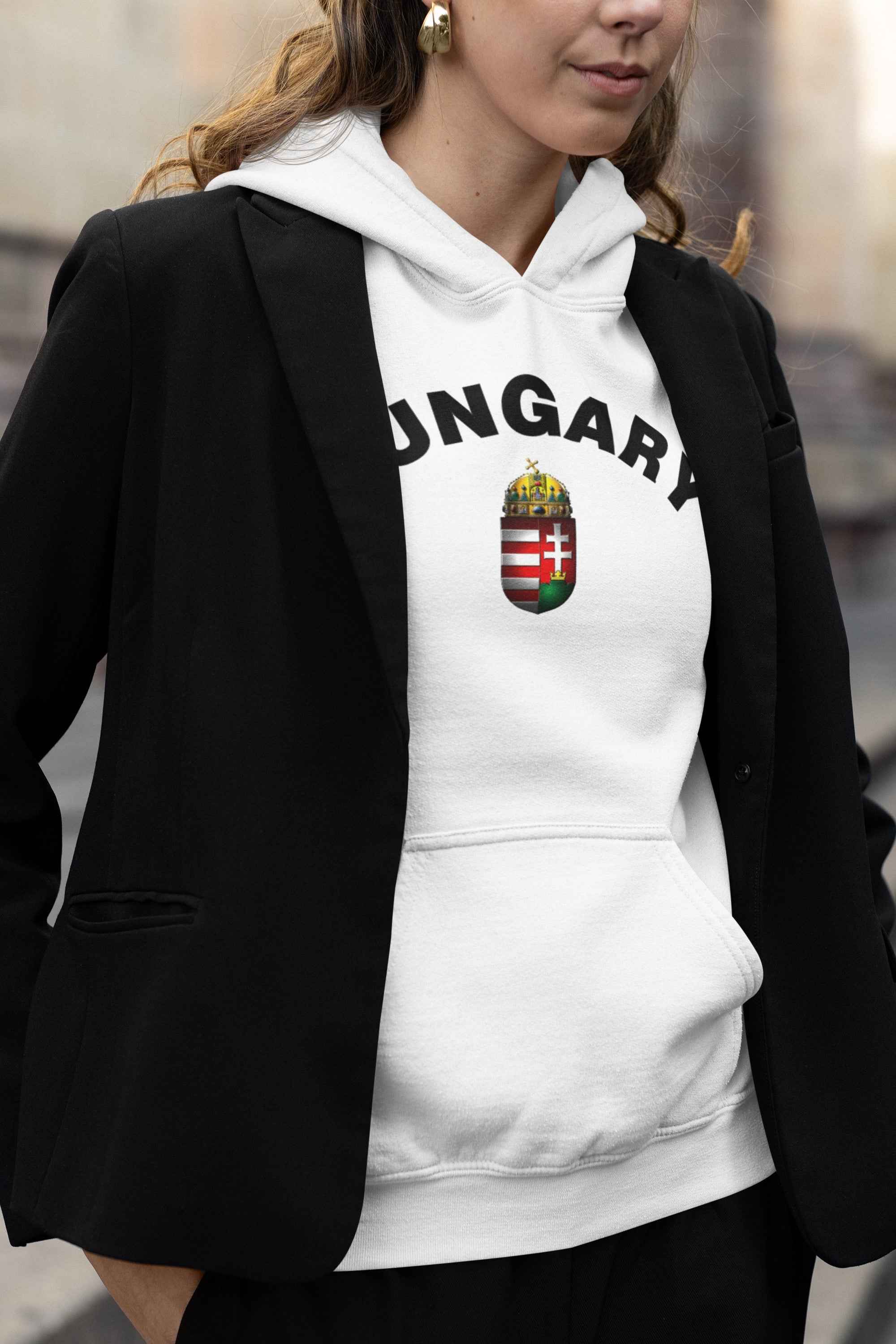 Hungary National Pride Pullover Hoodie, More Colors, Coat of Arms Design