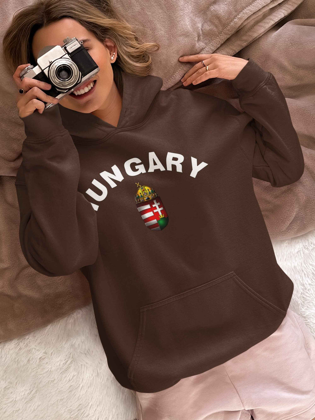 Hungary National Pride Pullover Hoodie, More Colors, Coat of Arms Design