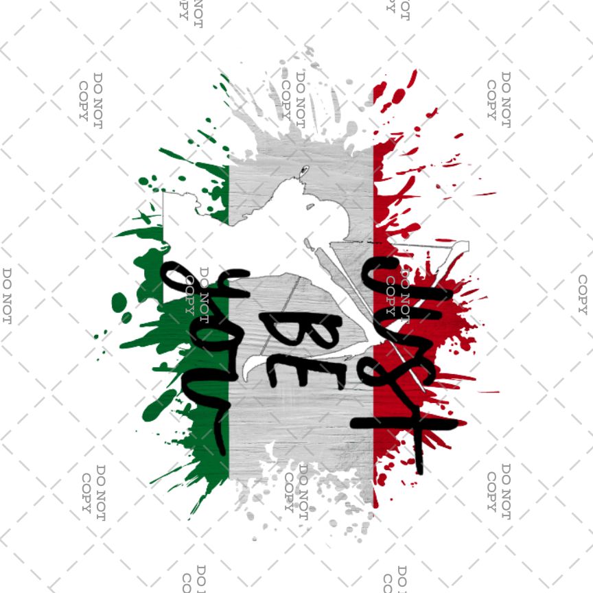 Colorful graphic with abstract design and text on a white background