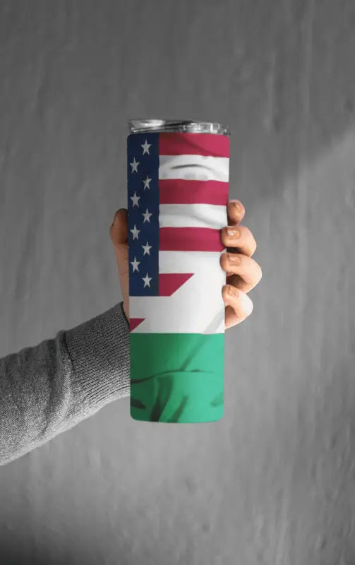 Hungarian American Flag 20 oz Stainless-Steel Tumbler