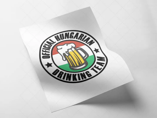 HUNGARIAN Drinking Team Iron on Decal