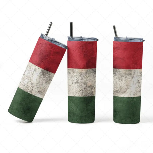 Hungarian Flag 20 oz Stainless-Steel Tumbler