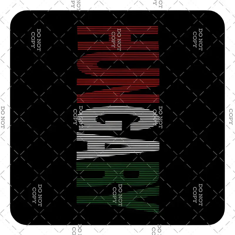 HUNGARY Sliced font Iron on Decal - Vibrant Colors