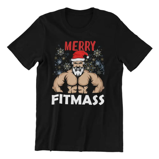 Merry FITMASS Funny Christmas GYM Shirt