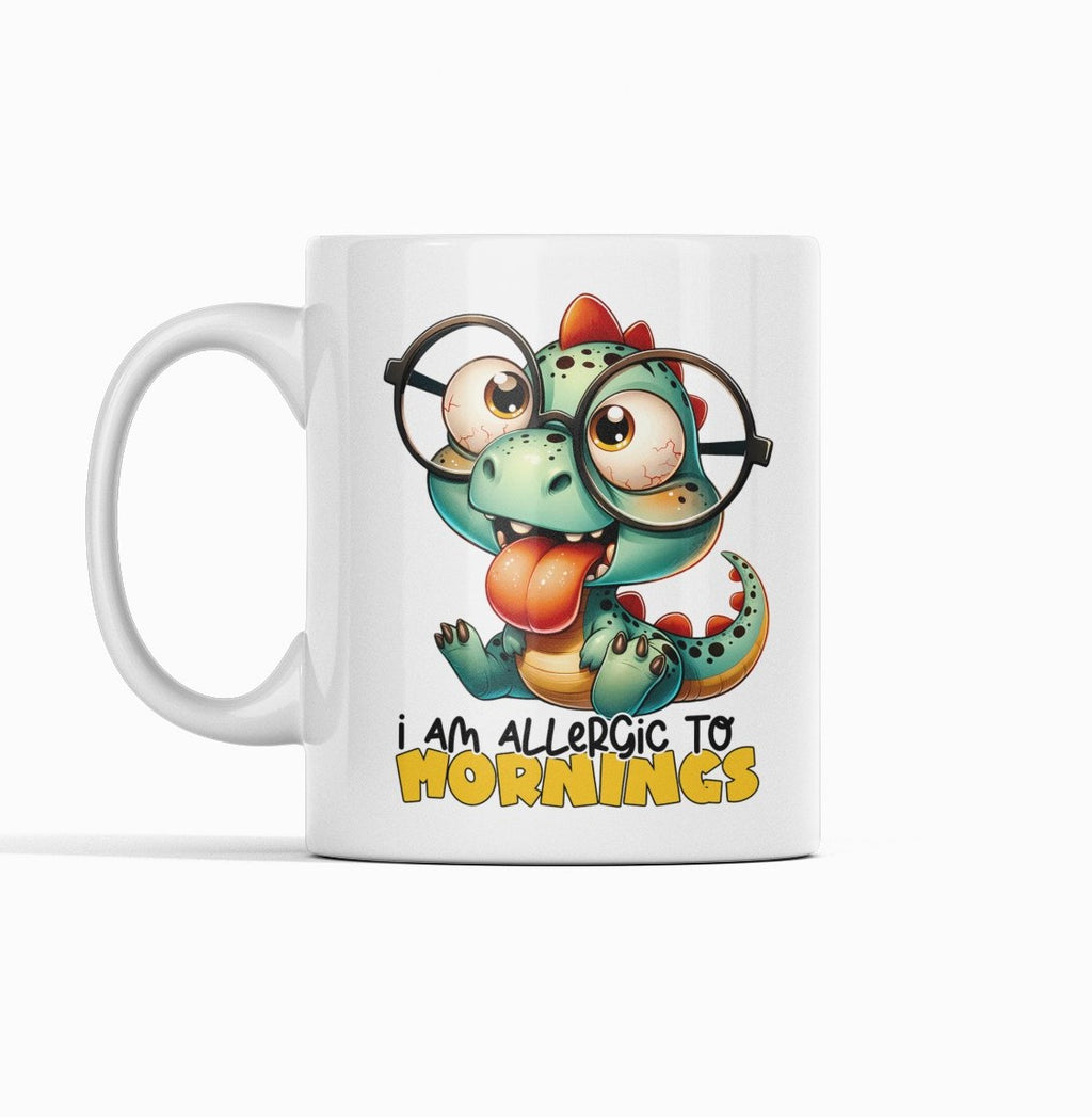 Allergic to mornings Funny Graphic Coffee Mug