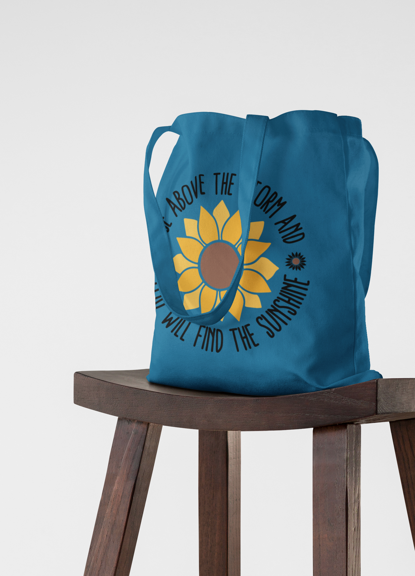 Inspirational Sunflower Canvas Tote Bag