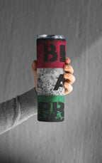 Hungarian Flag Design Tumbler, Brave and Proud Pattern, Red White Green Colors