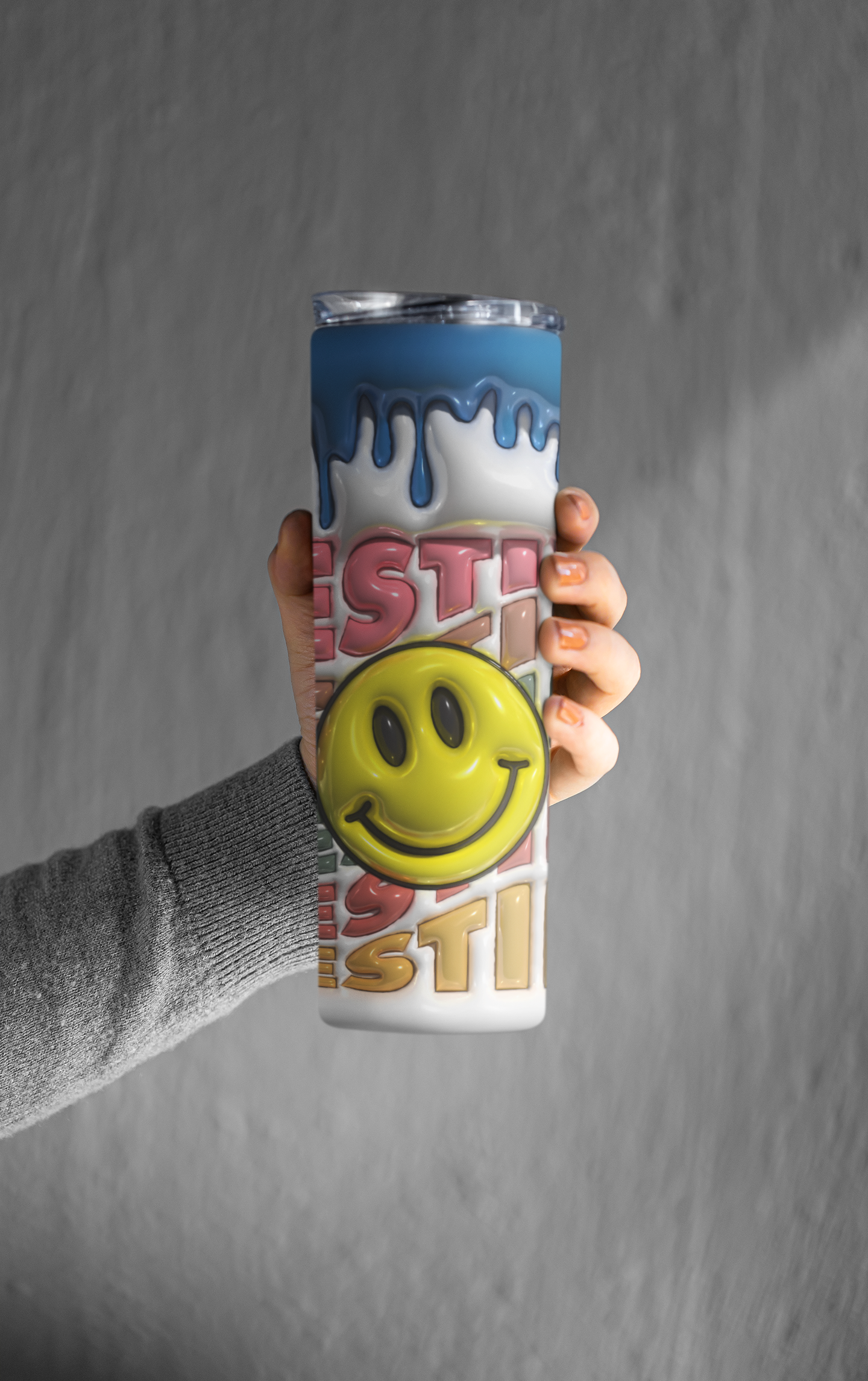 Besties Skinny Tumbler with Lid and Straw, Colorful Best Friends Gift