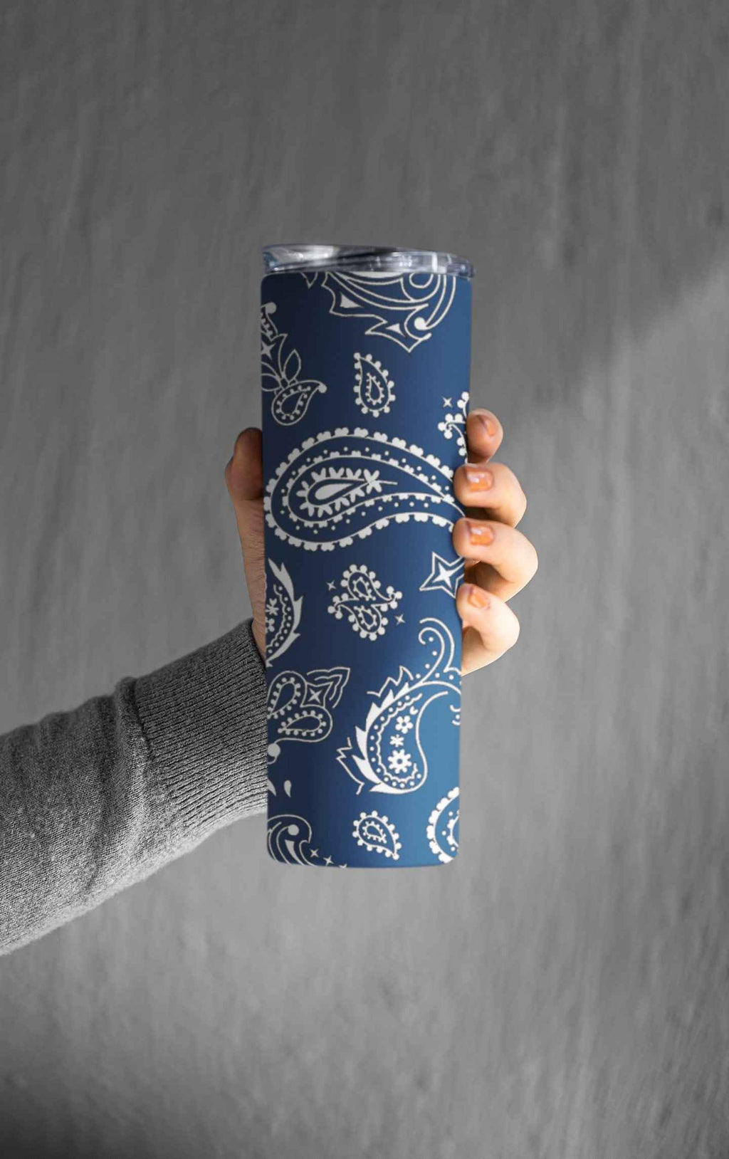 Stainless Steel Tumbler with Bandana Pattern, 20 oz, Multiple Colors