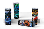 Classic Cars Design Stainless Steel Tumbler, 20oz Insulated, Black with Gradient Graphics