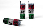 Hungarian Flag Design Tumbler, Brave and Proud Pattern, Red White Green Colors