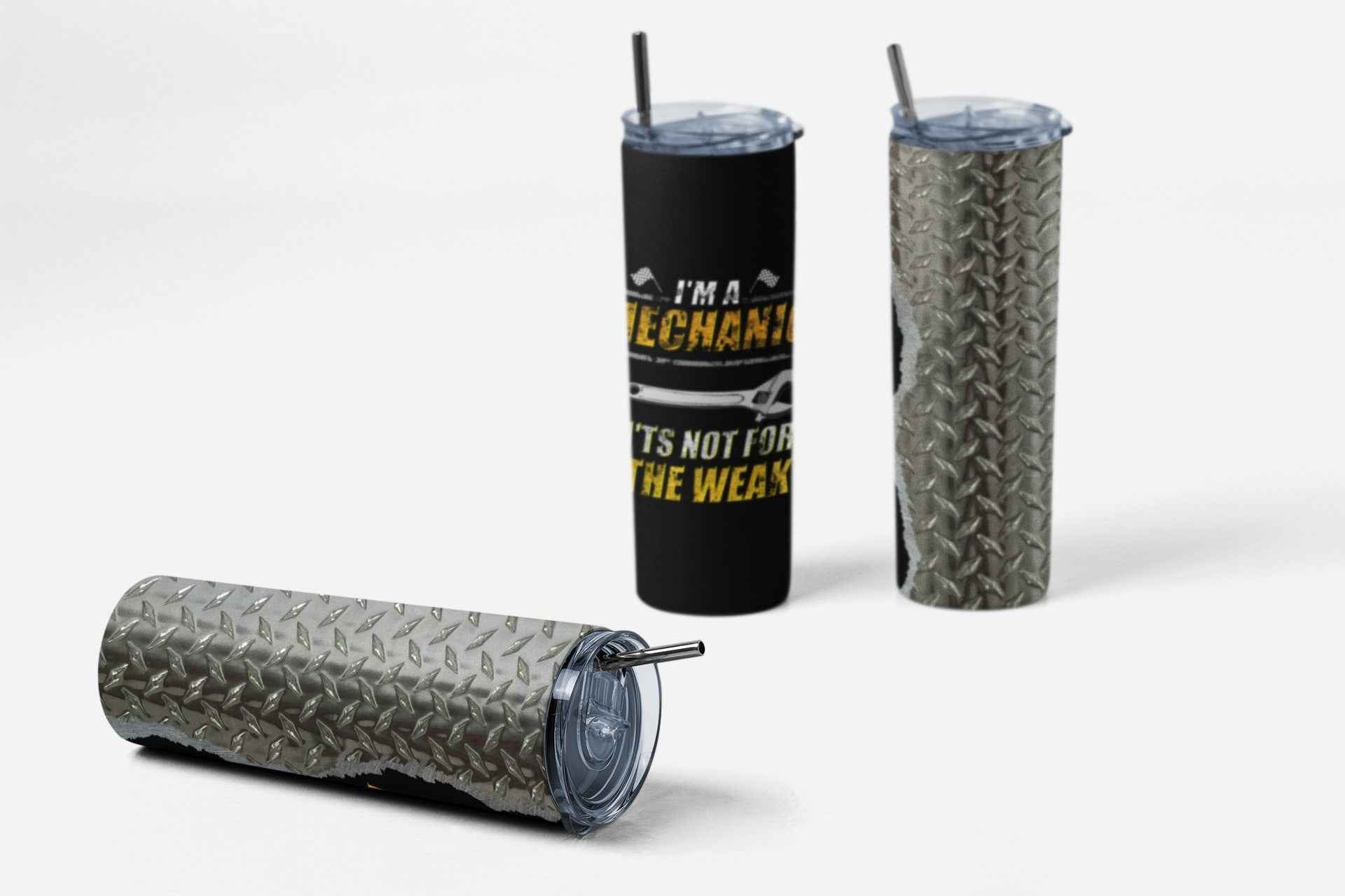 I'm a Mechanic Stainless-Steel Skinny Tumbler 20 oz Black