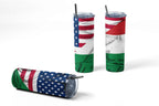 Hungarian American Flag Stainless Steel Tumbler, 20 oz, Insulated Travel Cup with Lid