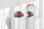 Girl Mom Graphic Iron-On Transfer, Red and Black Design, 9", DTF Heat Transfer