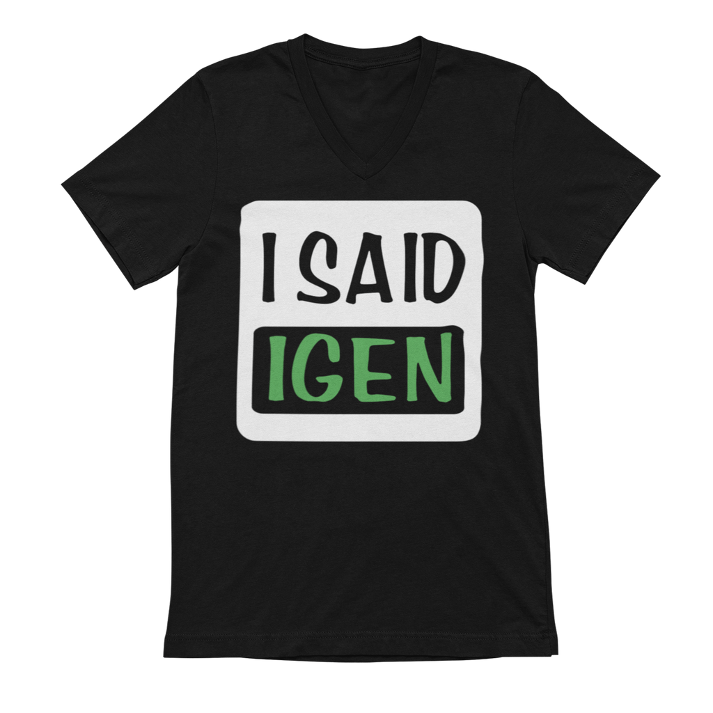 I Said Igen Custom Hungarian T-Shirt, Black Cotton Short Sleeve Tee with White and Green Text Design