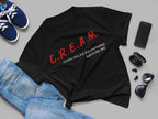 C.R.E.A.M. T-Shirt Cash Rules Everything Around Me Hip-Hop Inspired, Black, Adult