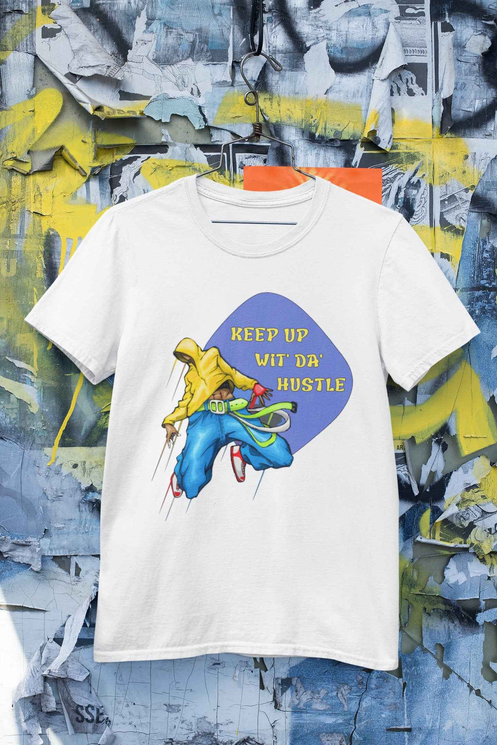 Keep Up Graphic T-Shirt, White, Streetwear Design