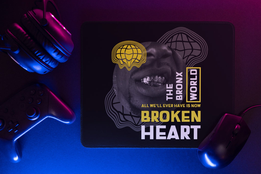 Broken Heart Graphic Mouse Pad — The Bronx World Design