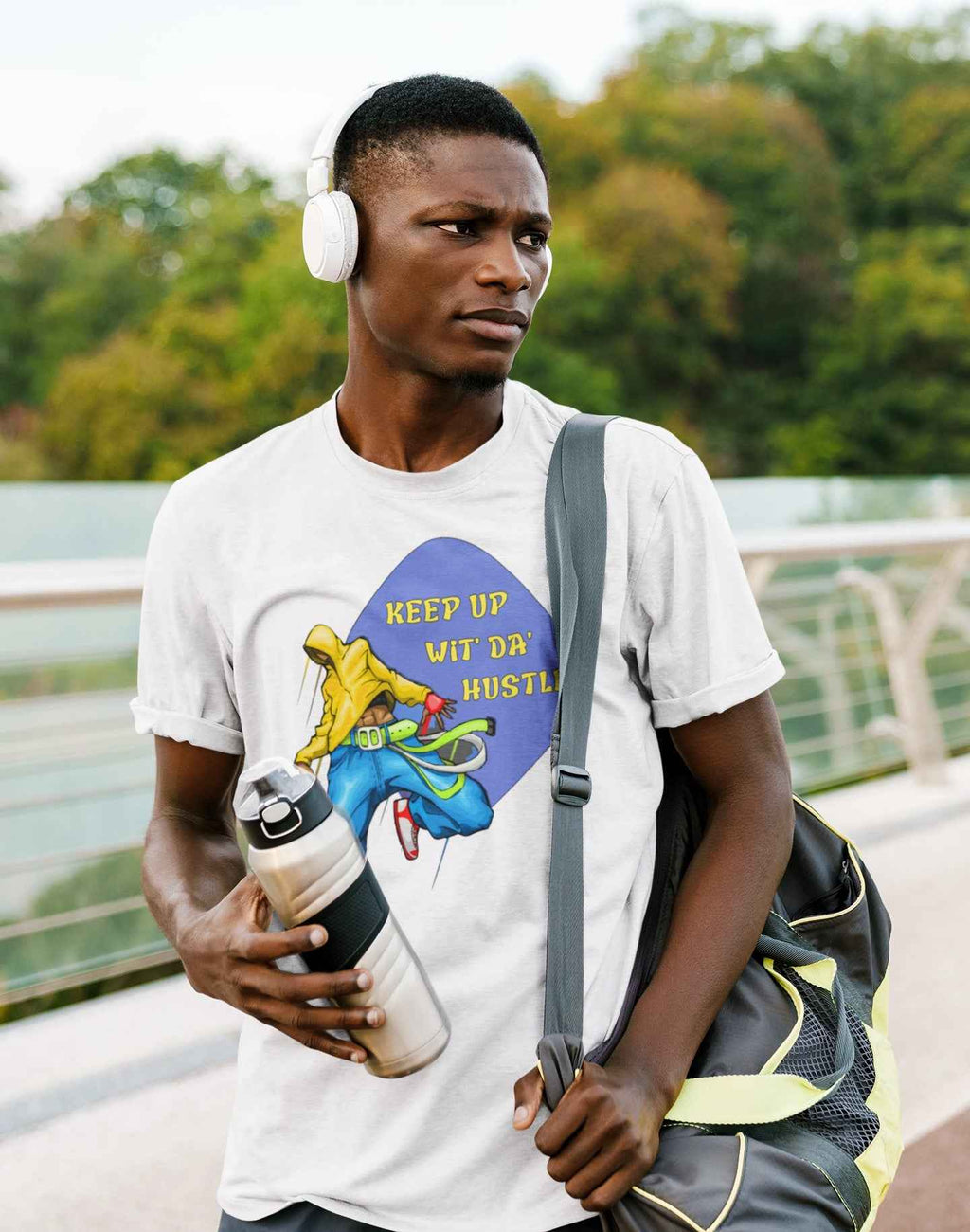 Keep Up Graphic T-Shirt, White, Streetwear Design